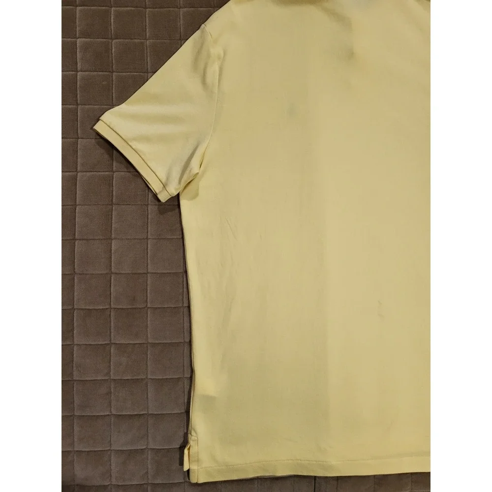 Polo Ralph Lauren Polo Shirt Mens Large Classic Fit Neon Yellow Short Sleeve